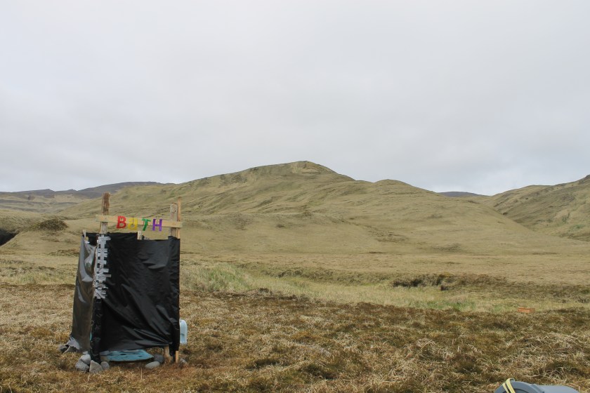 Bathing with a view. Corvie Bay Camp.